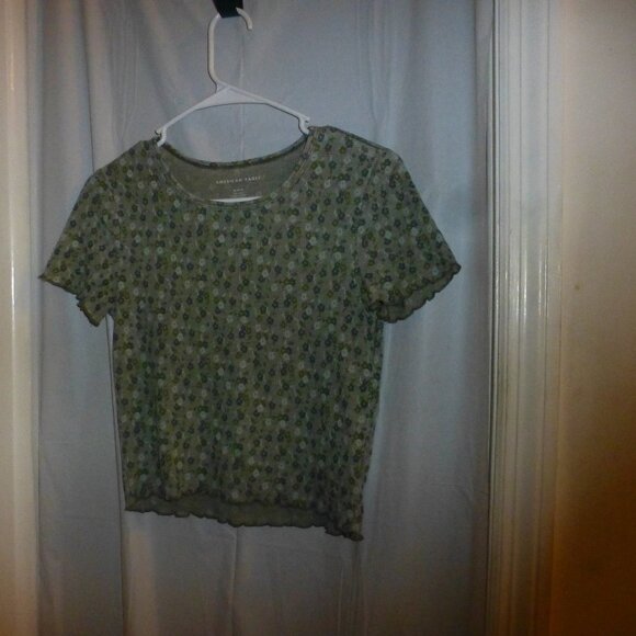 American eagle olive crop top size m - Picture 1 of 3